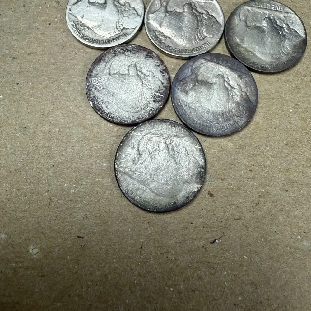 [Lot of 6] 1936 1935 and more Buffalo Nickels FIVE CENTS us coins Vintage